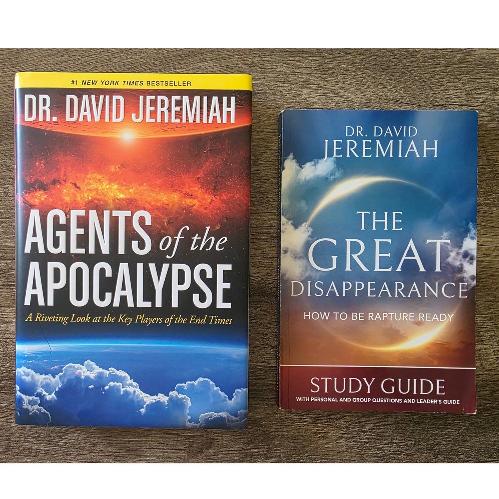 Dr David Jeremiah Agents of the Apocalypse Hardcover & Great Disappearance Guide
